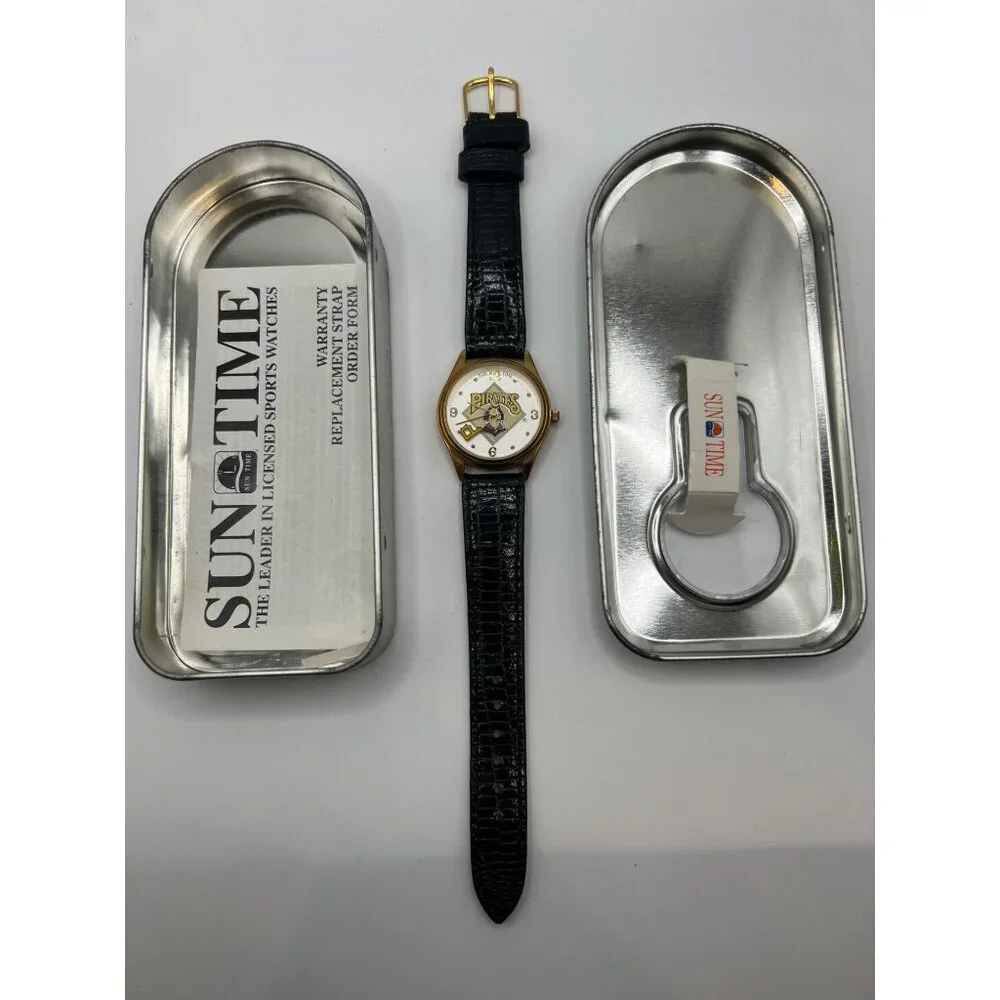 VTG Sun Glo By‎ Sun Time Illuminating Watch Pittsburg Pirates MLB - SEE PHOTOS